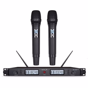 RC-7970 UHF Dual Channel Adjustable Wireless Microphones
